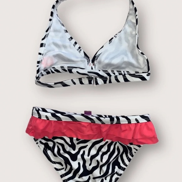 Op Zebra Print Swimwear- Bikini/two piece- Toddler Girls size 24m - Picture 2 of 4